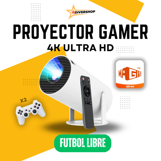 Proyector Led GAMER con Android 4K