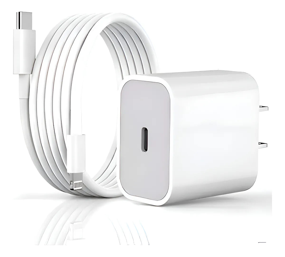 Cargador Iphone 20W Carga rápida Adaptador + Cable