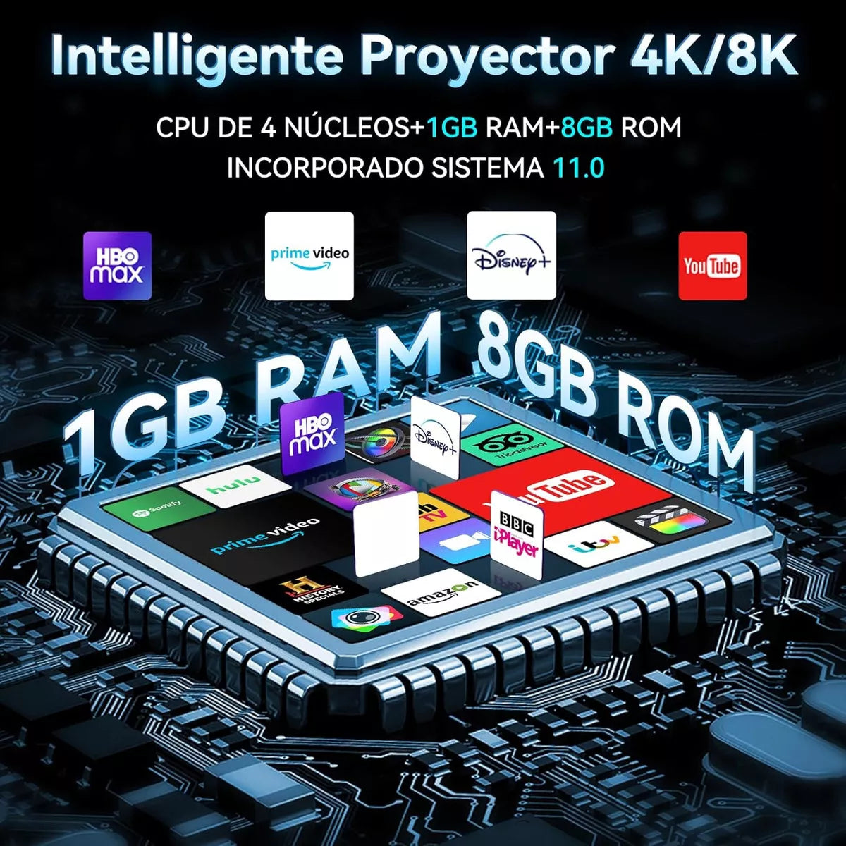 Proyector Led Smart HY300 Profesional Wifi Bluetooth inteligente