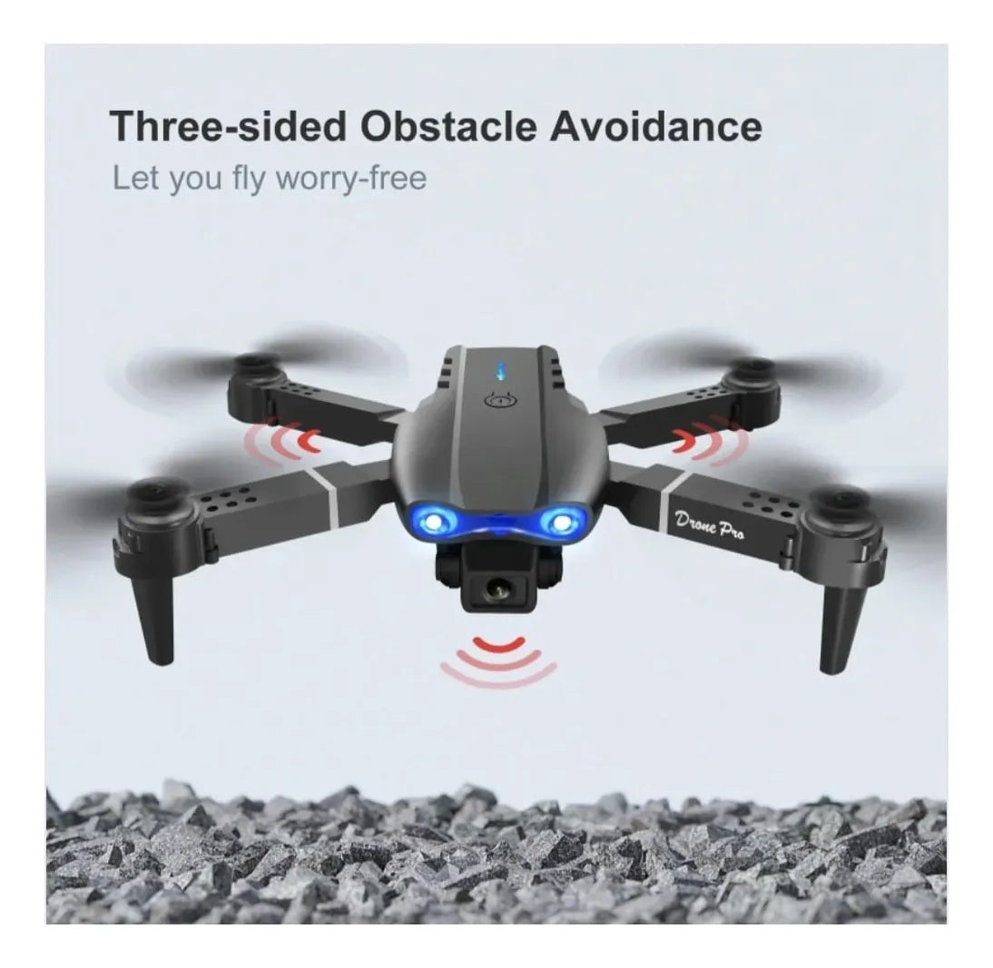 Super Drone Portatil Wifi Dual Cámara Hd + 2 Baterías