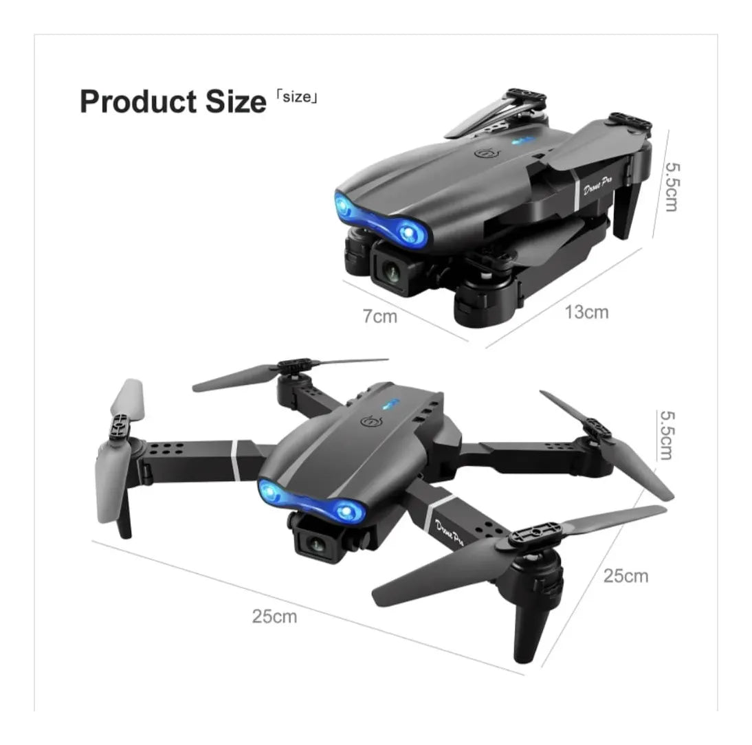 Super Drone Portatil Wifi Dual Cámara Hd + 2 Baterías
