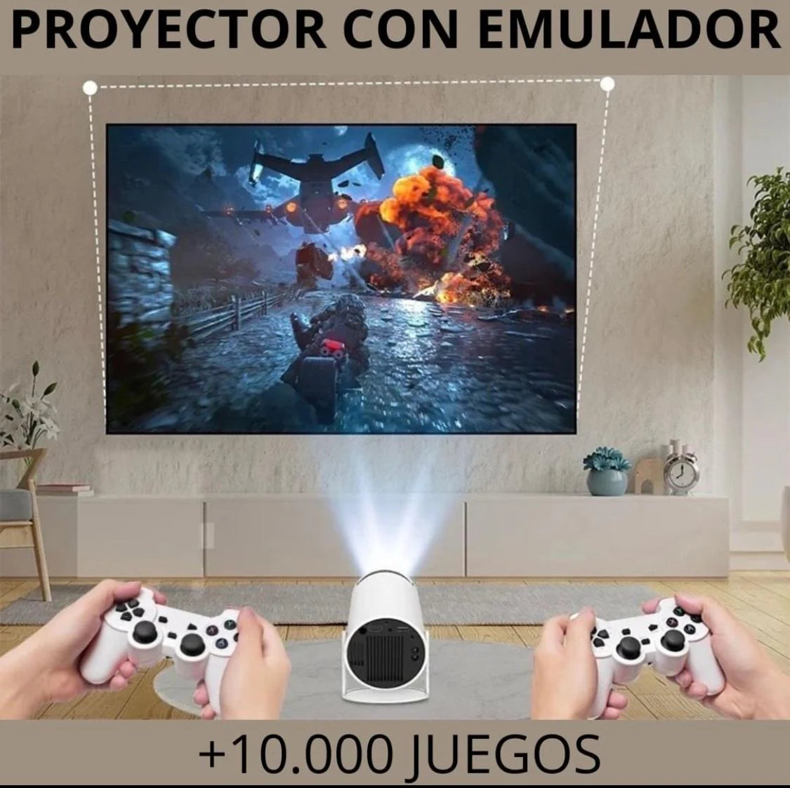 Proyector Led GAMER con Android 4K